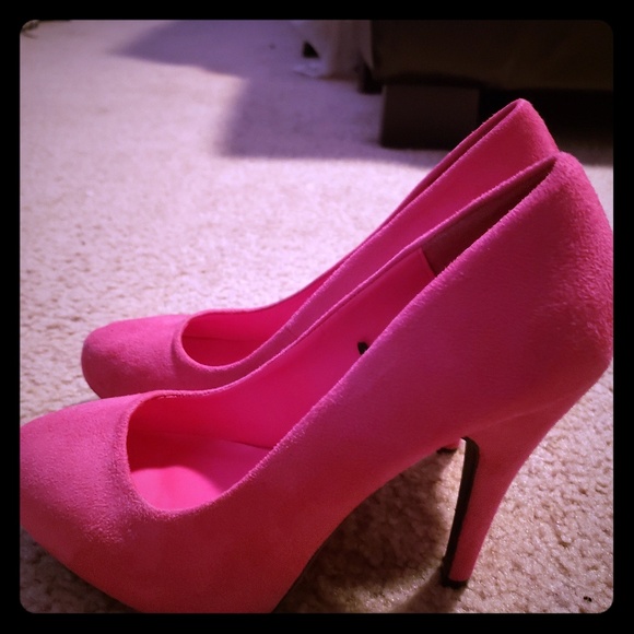 hot pink suede shoes